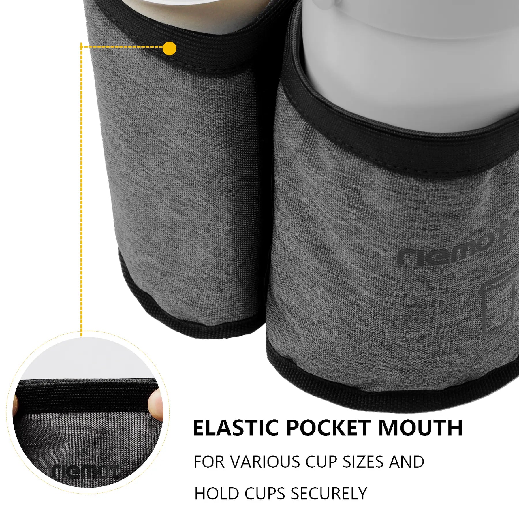 Stylish Luggage Cup Holder - Organized, Functional Roll-On Suitcase Handle Accessory, Hands-Free Drink Carrier, Accommodates 2 Mugs, Secures Mugs, Travel Gifts for Flight Attendants