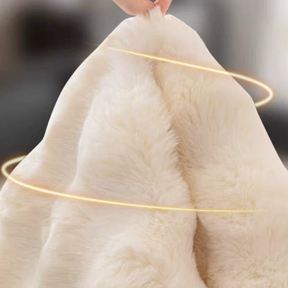 Thicken Imitation Rabbit Fur Plush Sofa Slipcover Non-Slip Soft Sofa Towel Couch Cushion Cover for Living Room Modern Home Decor