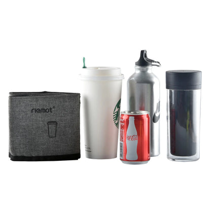 Stylish Luggage Cup Holder - Organized, Functional Roll-On Suitcase Handle Accessory, Hands-Free Drink Carrier, Accommodates 2 Mugs, Secures Mugs, Travel Gifts for Flight Attendants