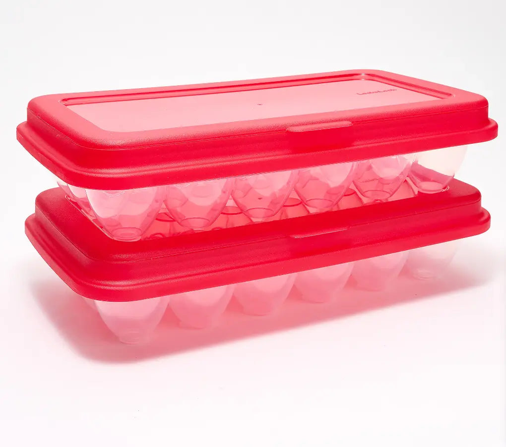 Locknlock Set of (2) 18-Egg Keepers W/ Flip Top Lids