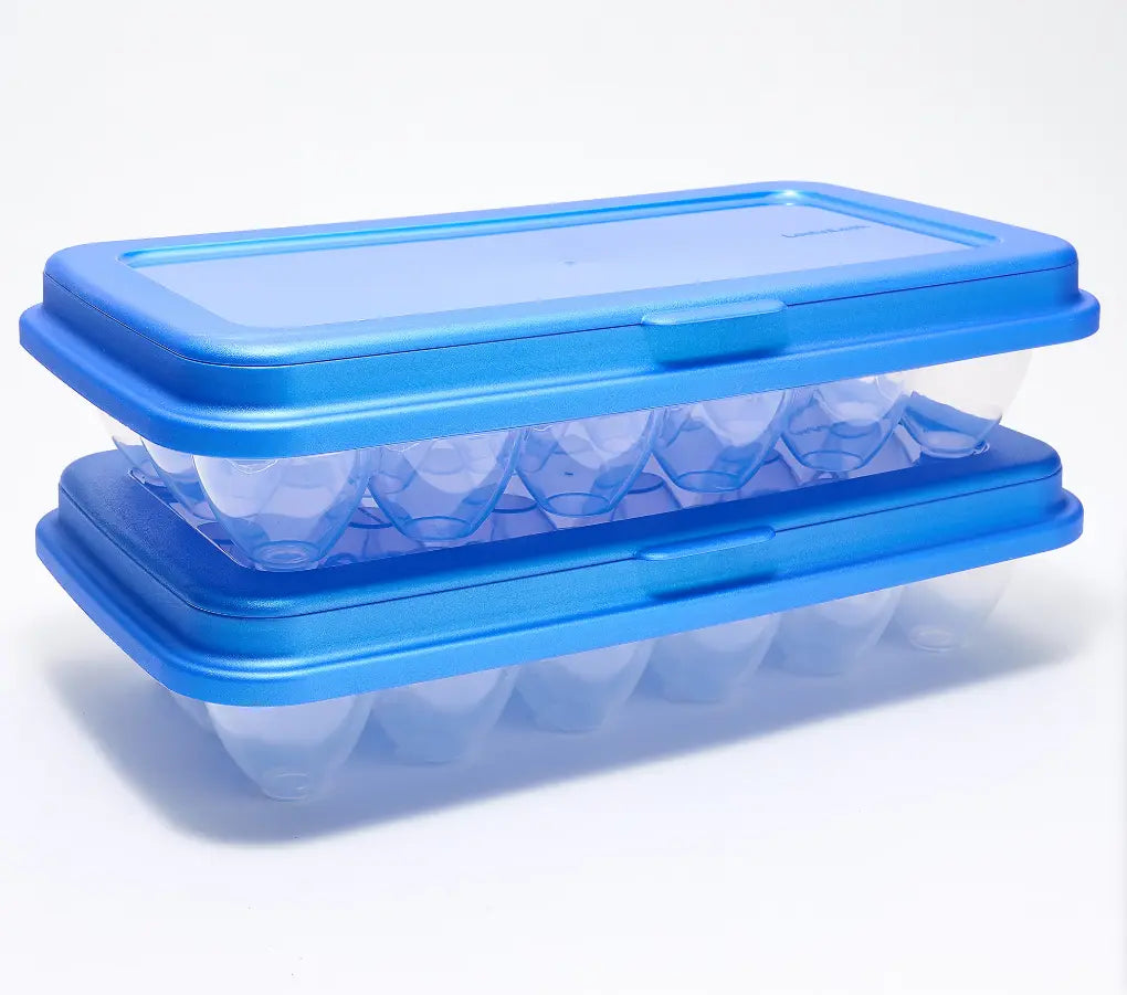 Locknlock Set of (2) 18-Egg Keepers W/ Flip Top Lids