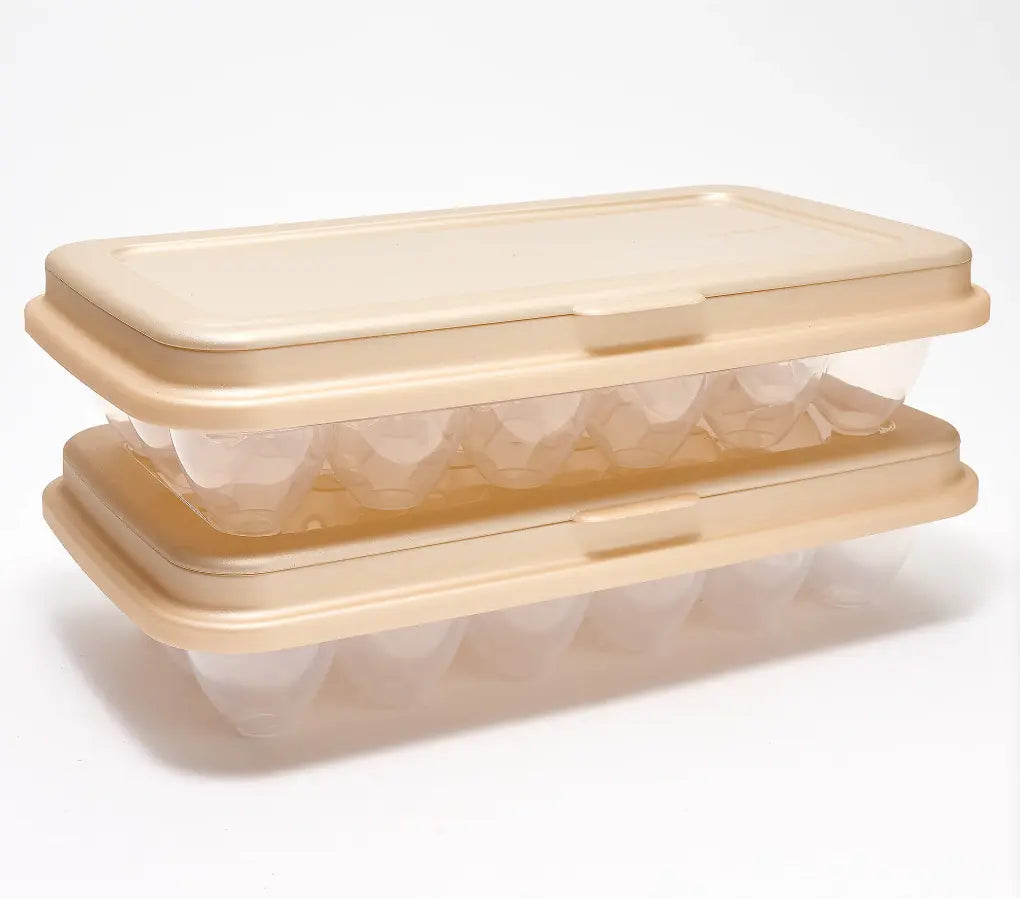 Locknlock Set of (2) 18-Egg Keepers W/ Flip Top Lids