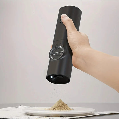 Electric Salt and Pepper Seasoning Grinder Set, 1- or 2-Count Battery-Powered Adjustable Grinder with LED Light, Base & Brush, Kitchen Gadget Gift, Kitchenware, Batteries Not Included #GLOBAL PICKS