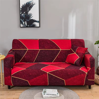 1Pc Flower Printed Elastic Sofa Cover Antidirty Spandex Sofa Cover Furniture Protector for Bedroom Office Living Room Home Decor