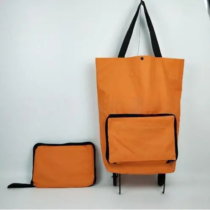 Collapsible Shopping Grocery Bag with Wheels Rolling Tote Bag with Wheels Large Reusable Shopping Bags Foldable Cart