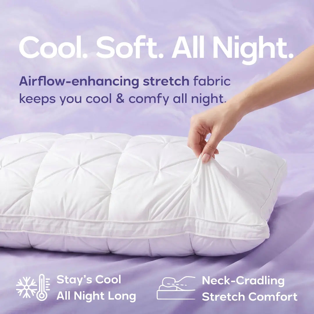 Mellow Sleep | Ploof Pillow (4-Pack) – Extra-Fluffy Dual-Layer Pillow, Cloud-Like Soft Plush Bed Pillow with Breathable Support, Never Flat, Neck-Cradling Comfort for Side, Back & Stomach Sleepers, Machine Washable