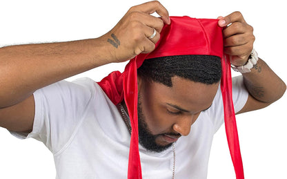 Durags for Men, Silky Satin Durag, Do Rag for Waves, 2 Pieces | Long Straps, Wide Band, Breathable Fabric, Smooth Texture, Unisex Fit, for Workout, Wave Compression, Nighttime Wear