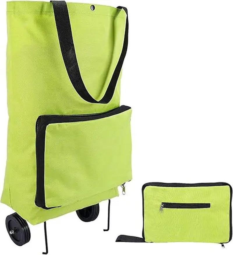 Collapsible Shopping Grocery Bag with Wheels Rolling Tote Bag with Wheels Large Reusable Shopping Bags Foldable Cart