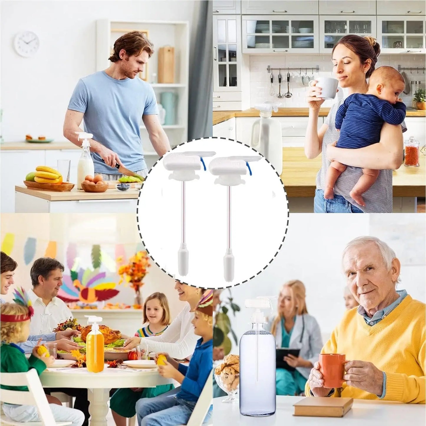 【Summer Deals】Dfyd Restocked Automatic Drink Dispenser - 1-Touch Hands-Free Electric 1-Gal Bottle Pump, No-Spill Kitchen Gadget for Family Home Including Kids, Milk Water Pouring Tiktokshopblackfriday Christmas Gift