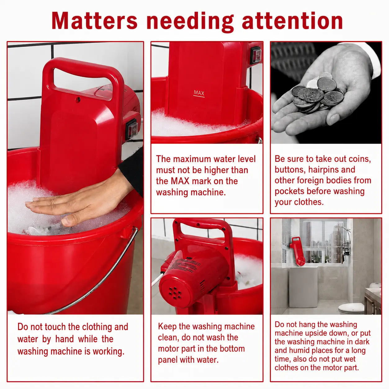 Portable Smart Rotating Compact Washing Machine [Bucket Not Included] - 110V Plug, 150W Electric Washer with Digital Timer, Dual-Direction Rotation for Baby Wear, Bathrooms’ Cleaning Cloths & Mop Heads, Dorm Use