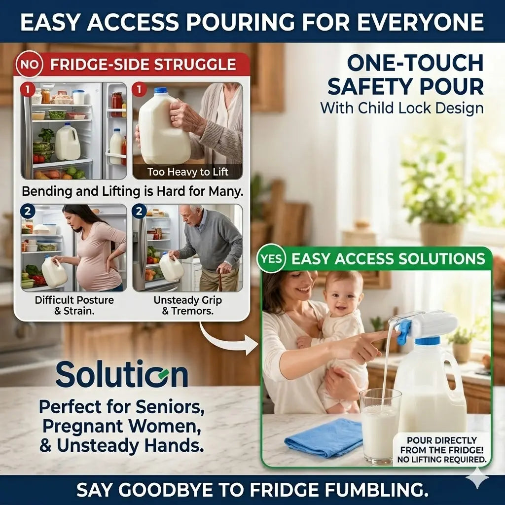 【Summer Deals】Dfyd Restocked Automatic Drink Dispenser - 1-Touch Hands-Free Electric 1-Gal Bottle Pump, No-Spill Kitchen Gadget for Family Home Including Kids, Milk Water Pouring Tiktokshopblackfriday Christmas Gift