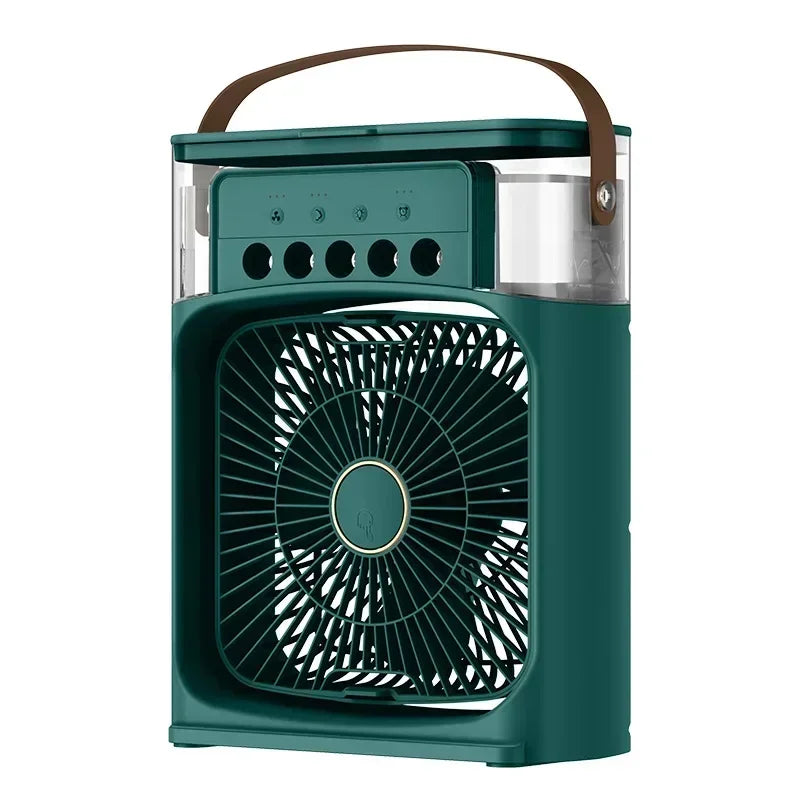 Mini Portable Humidifier Fan Air Conditioner Household Small Air Cooler Hydrocooling Portable Adjustment for Office 3 Speed Fan