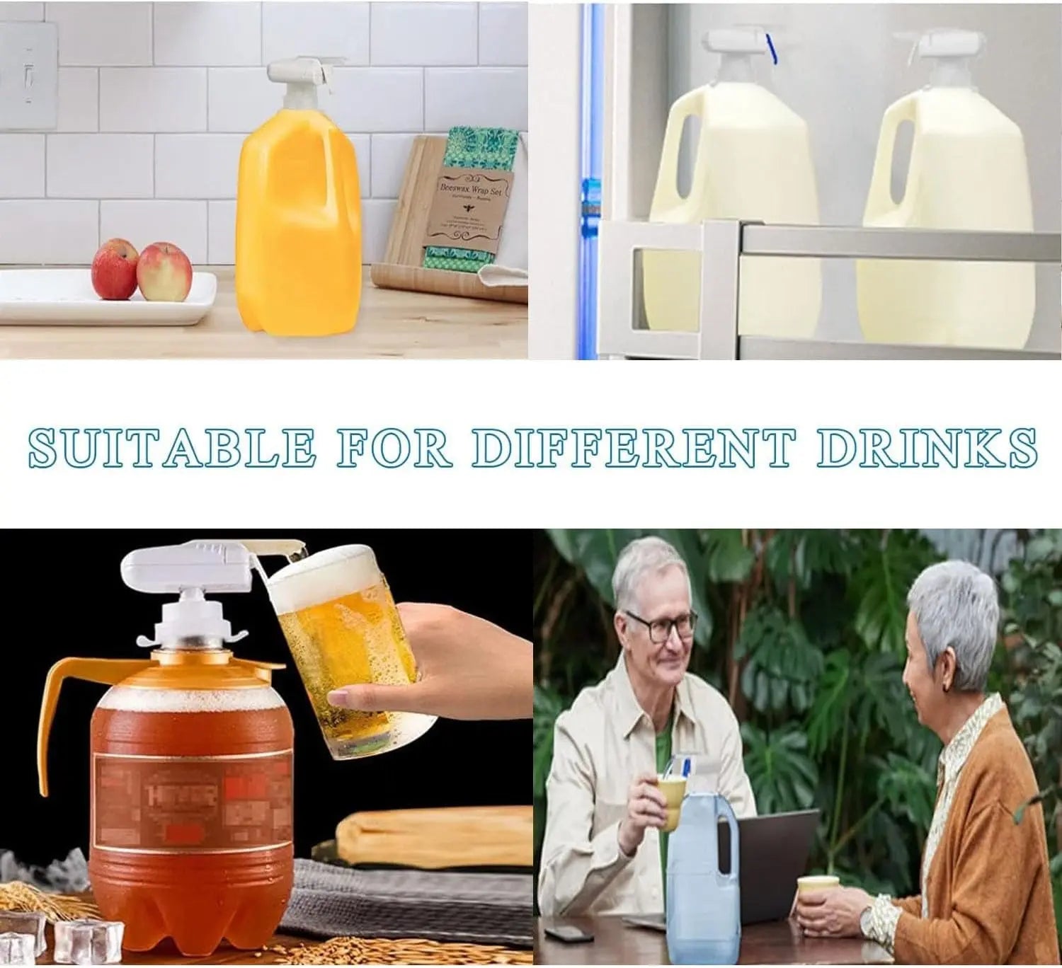 【Summer Deals】Dfyd Restocked Automatic Drink Dispenser - 1-Touch Hands-Free Electric 1-Gal Bottle Pump, No-Spill Kitchen Gadget for Family Home Including Kids, Milk Water Pouring Tiktokshopblackfriday Christmas Gift