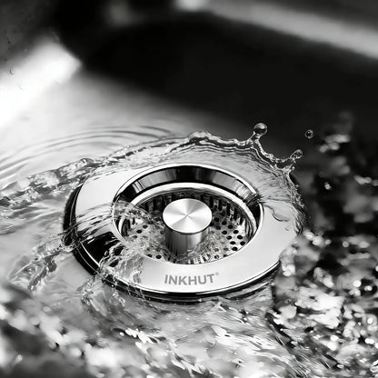 Anti-Clogging 3-In-1 Kitchen Sink Drain Filter | Pop-Up Stopper & Food Catcher, Odor-Proof, No Tools Needed (3.5 Inch)