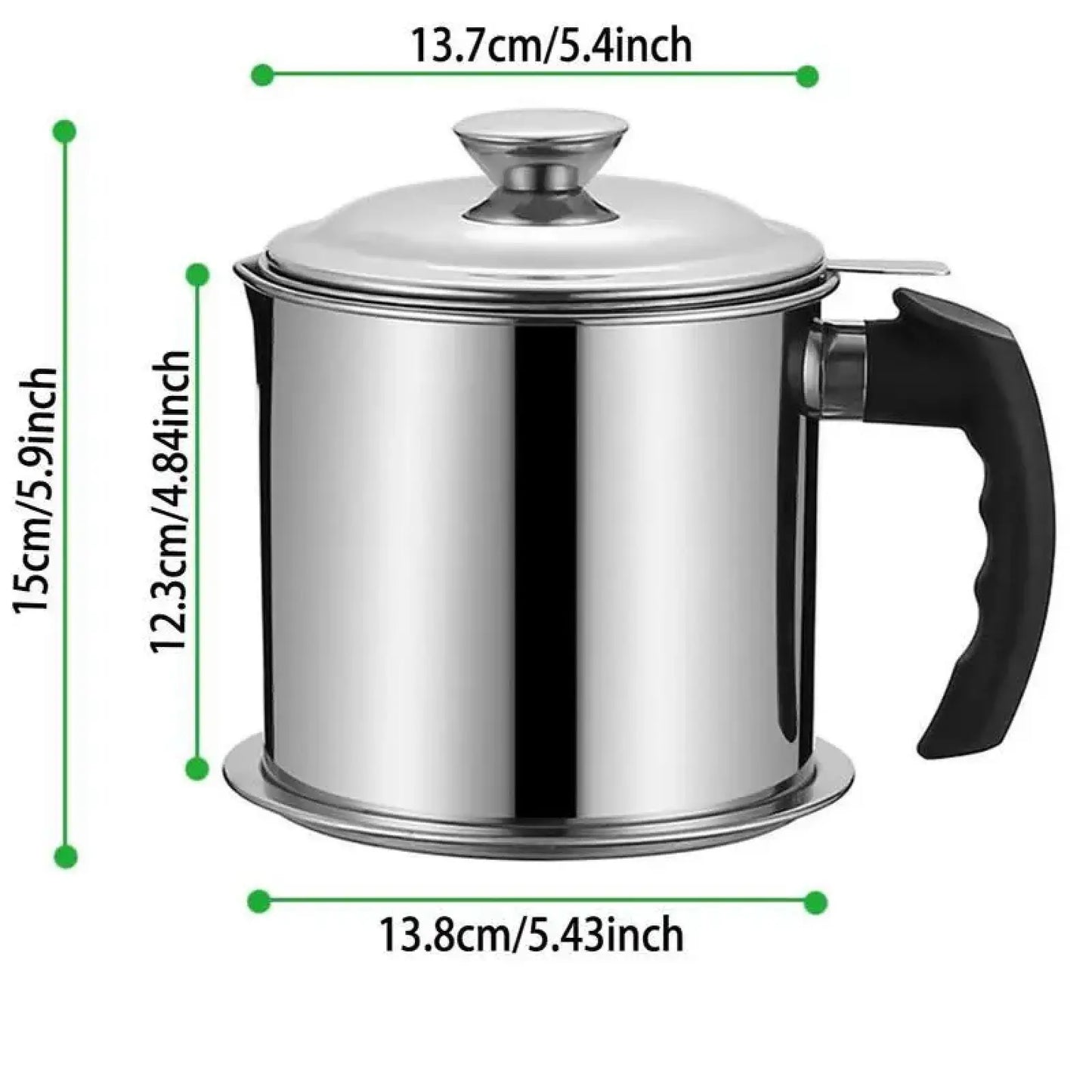 1 Count Modern Kitchen Oil Dispenser with Tray & Lid,Stainless Steel Oil Pot with Filter,Bacon Grease Container, Cooking Oil Can, Kitchenware, Utensils, Kitchen Gadgets